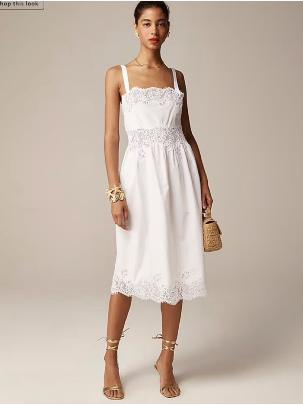 White Lace Sundress - J Crew Philomena Dress